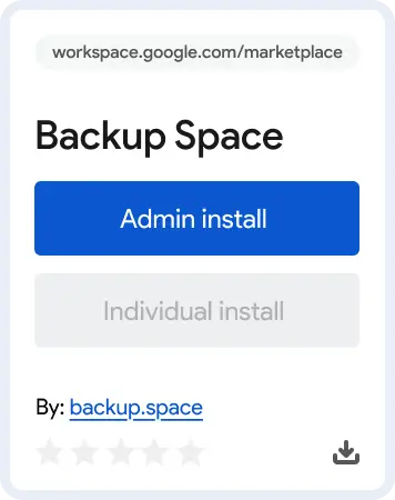 Backup Space Google Workspace Marketplace