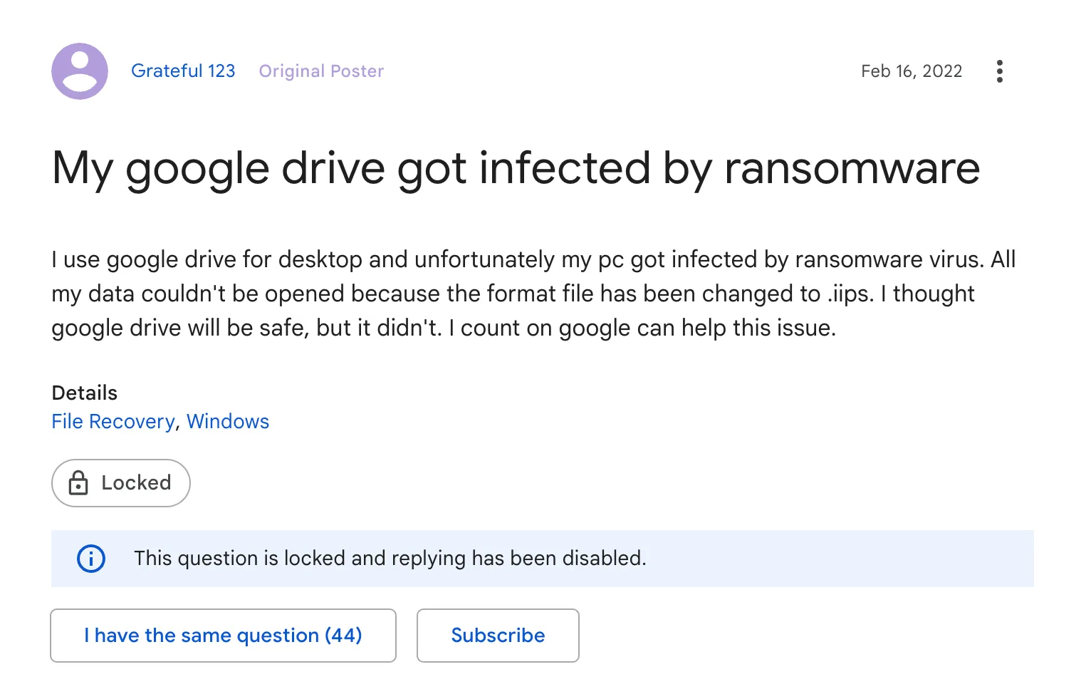 Ransomware attack can occur on Google Workspace too