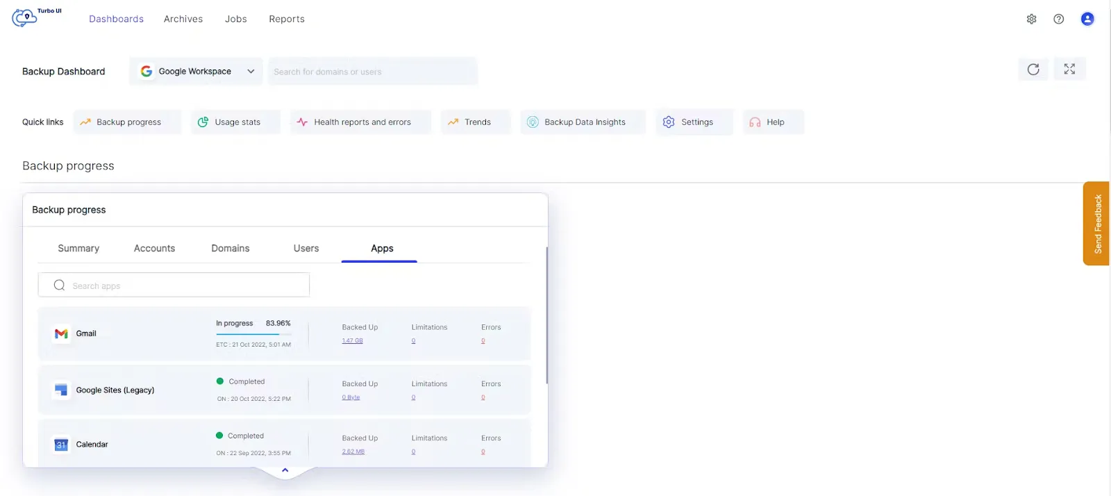 Go through the SysCloud interface before choosing a SysCloud alternative 